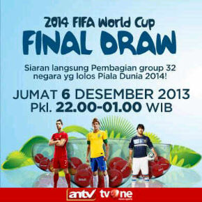 Siaran Langsung Undian Grup Piala Dunia 2014 Brasil