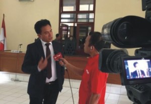 Yusril Ihza Mehndra di PTUN Jakarta. (foto: Twitter)