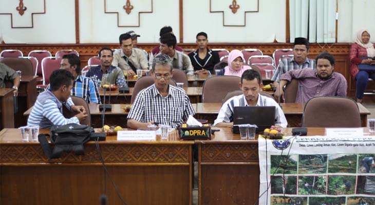 PPKKGL Temui Komisi II DPRA Aceh (Foto: asir/WALHI)